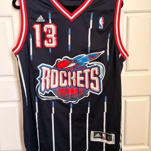 Adidas Rockets Jersey - Black with Red and White Accents